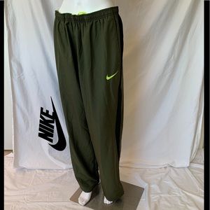 Green Nike Training Pants Wind/Water Resistant